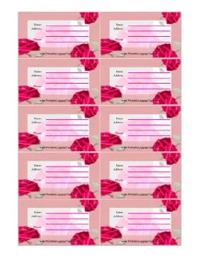 Pink Roses Luggage Tag luggage tag