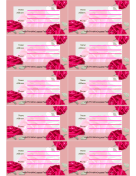 Pink Roses Luggage Tag