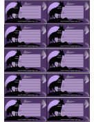 Purple Wolf Luggage Tag