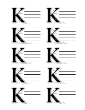 Monogram K Luggage Tag luggage tag