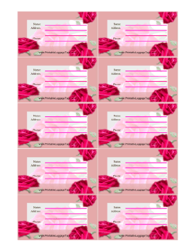 Pink Roses Luggage Tag luggage tag