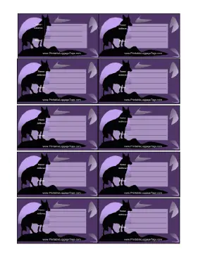 Purple Wolf Luggage Tag luggage tag