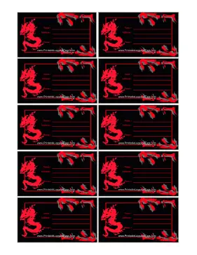 Red Dragon Luggage Tag luggage tag